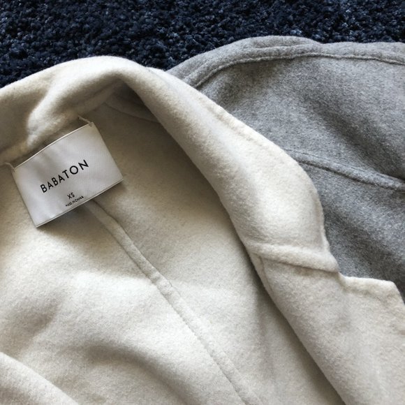Aritzia Babaton Dalton Coat grey and beige - Picture 3 of 4